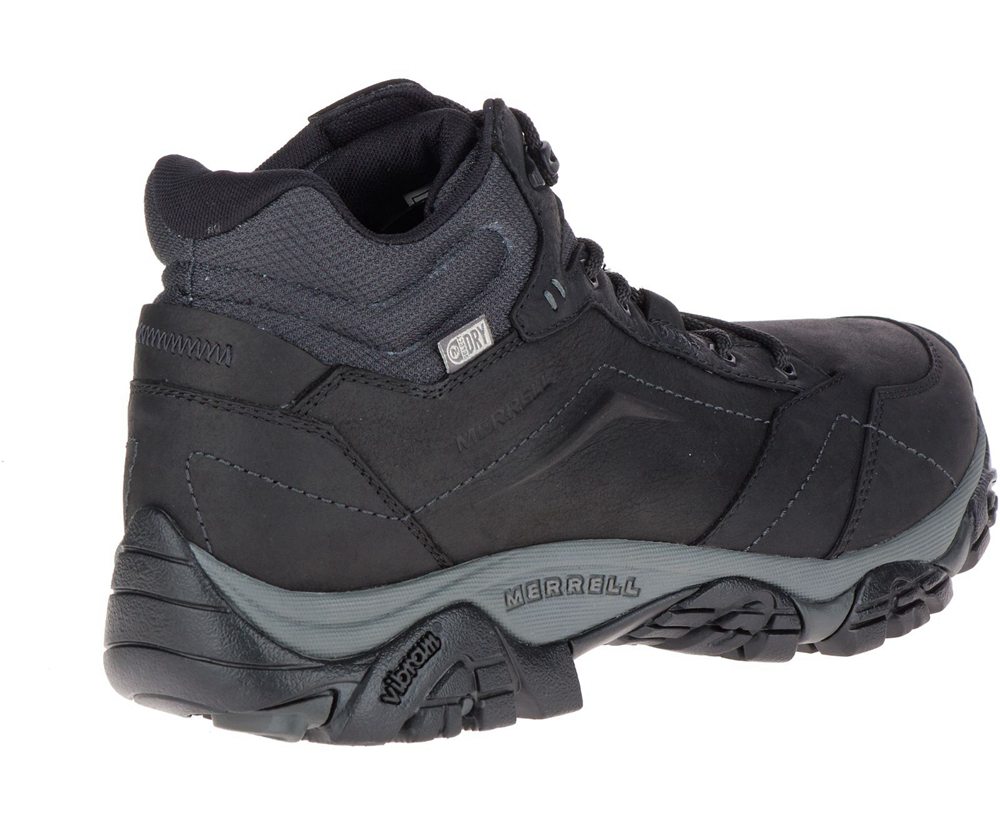 Merrell Boots Black - Moab Adventure Mid Waterproof - Mens 47YRKNSTU